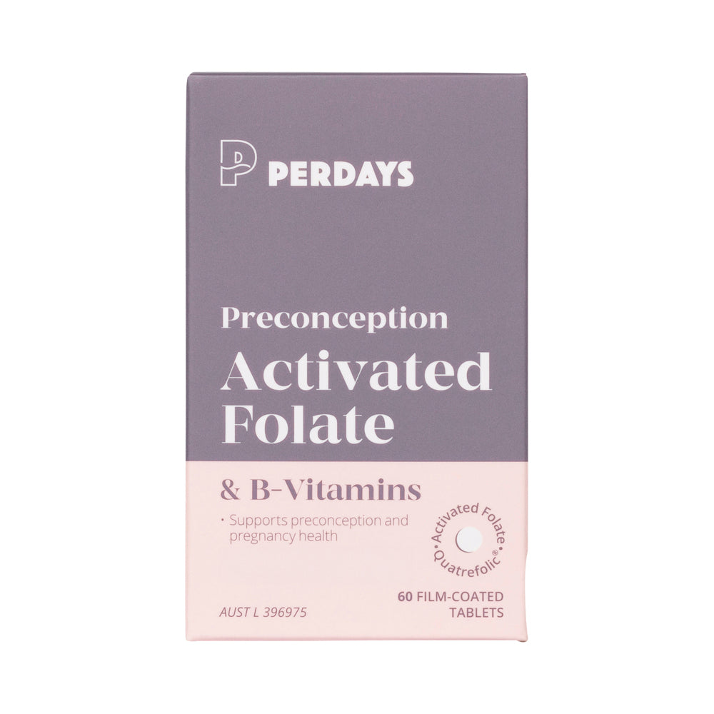 Perdays Preconception Activated Folate B Vit 60t