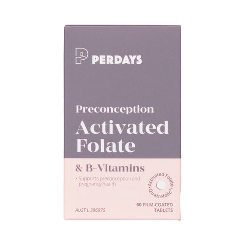 Perdays Preconception Activated Folate B Vit 60t