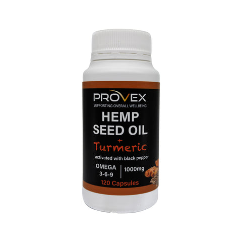 Provex Hemp Seed Oil Plus Turmeric 1000mg 120c