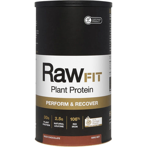 RawFit Plant Protein Perform & Recover Rich Chocolate 500g