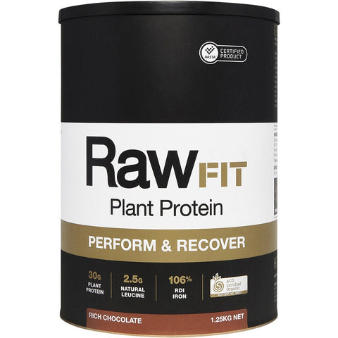 RawFit Plant Protein Perform & Recover Rich Chocolate 1.25kg