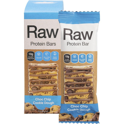 Raw Protein Bar Choc Chip Cookie Dough 10x40g