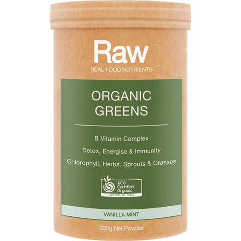 Raw Organic Greens Vanilla Mint 200g