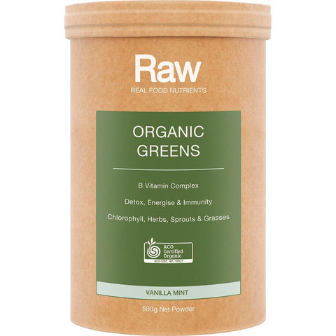 Raw Organic Greens Vanilla Mint 500g