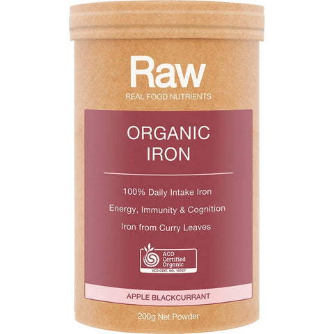 Raw Organic Iron Apple Blackcurrant 200g