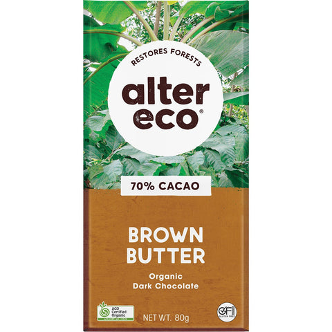 Chocolate Organic Dark Brown Butter 12x80g