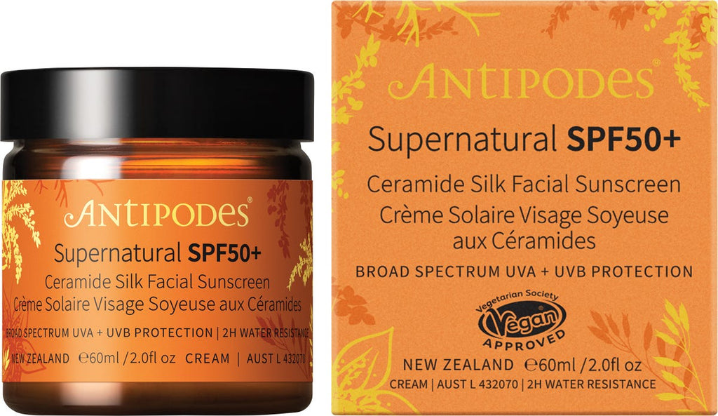 Supernatural SPF50+ Ceramide Silk Sunscreen 60ml