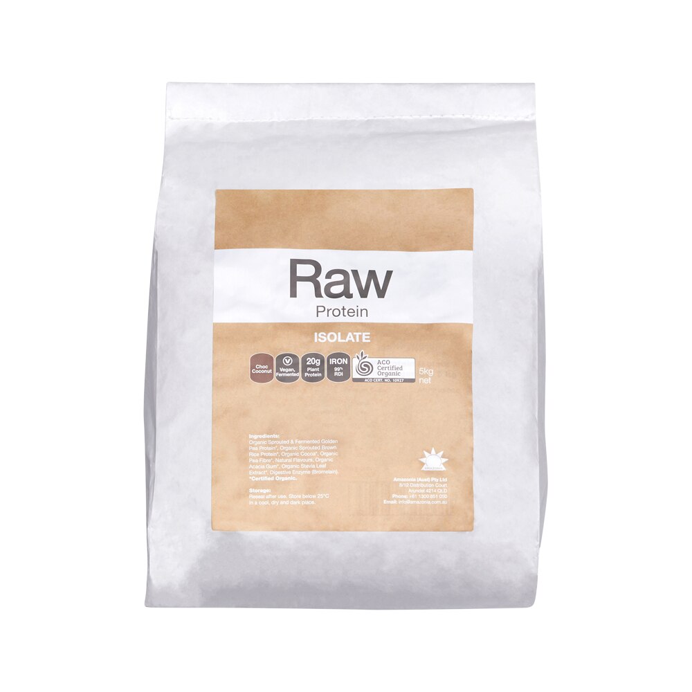 Amazonia Raw Protein Org Isolate Choc Coconut 5kg