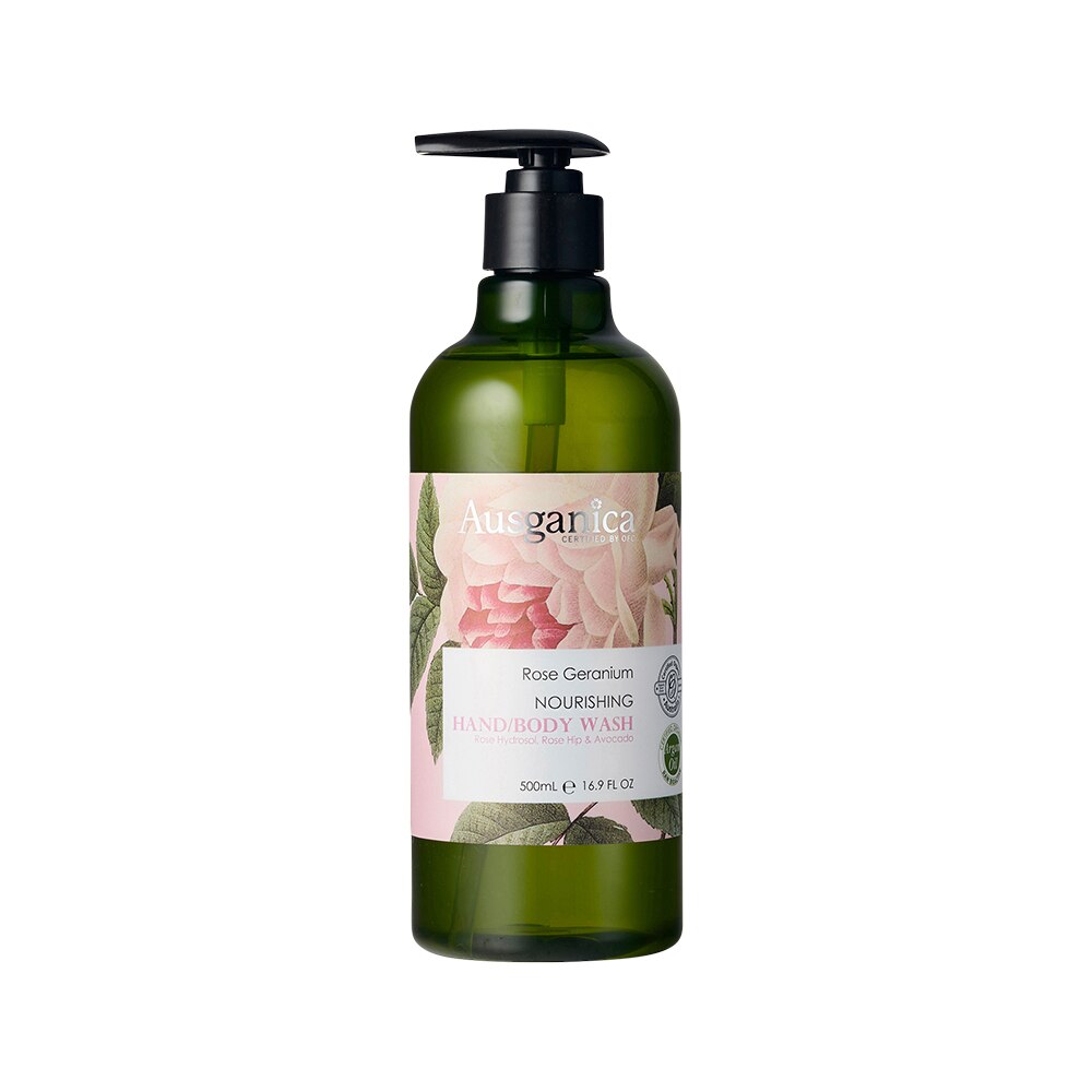 Ausganica Org Hand Body Wash Rose Geranium 500ml