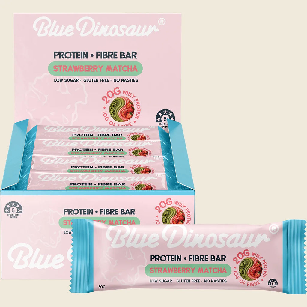 Protein + Fibre Bar Strawberry Matcha 12x50g