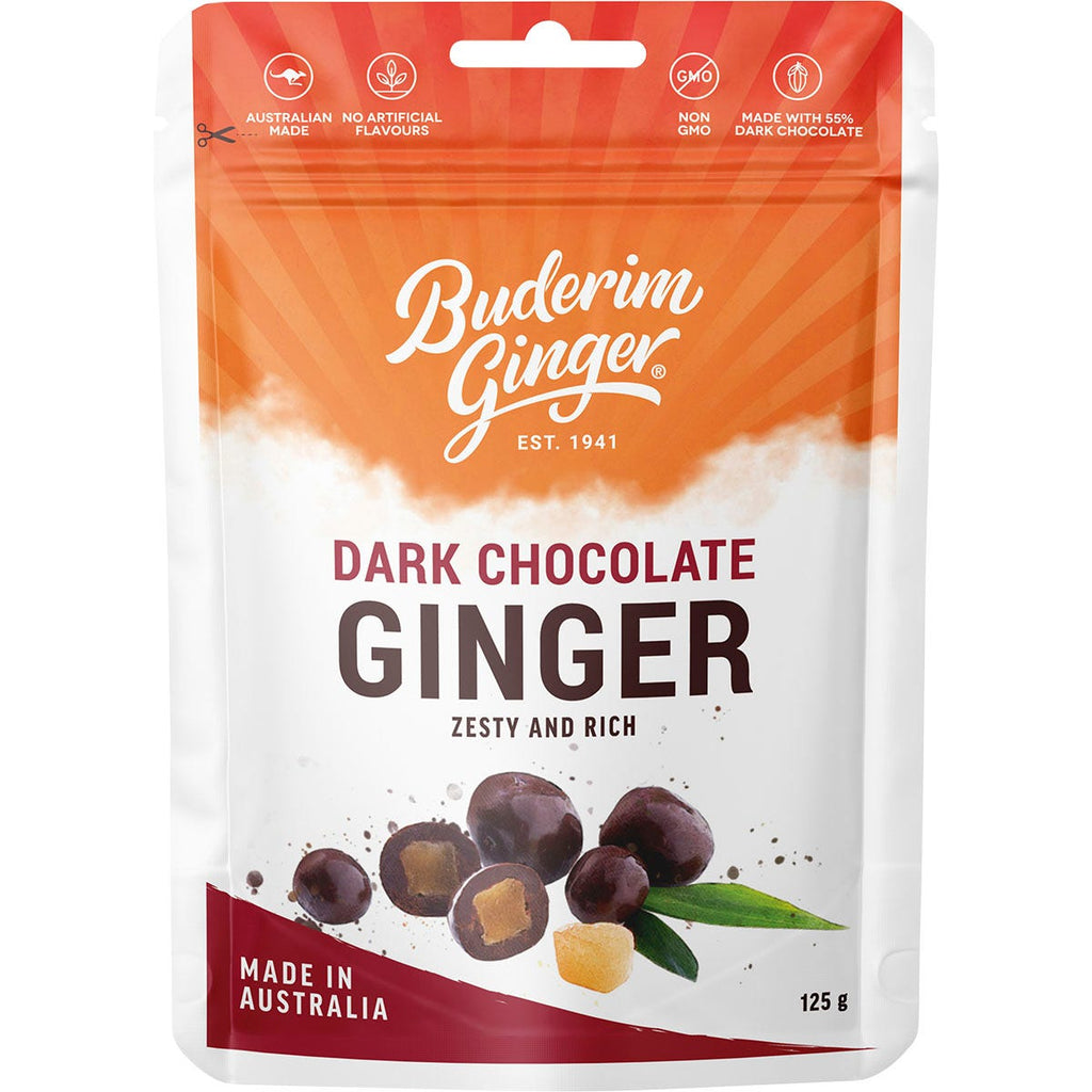 Dark Chocolate Ginger Zesty and Rich 125g