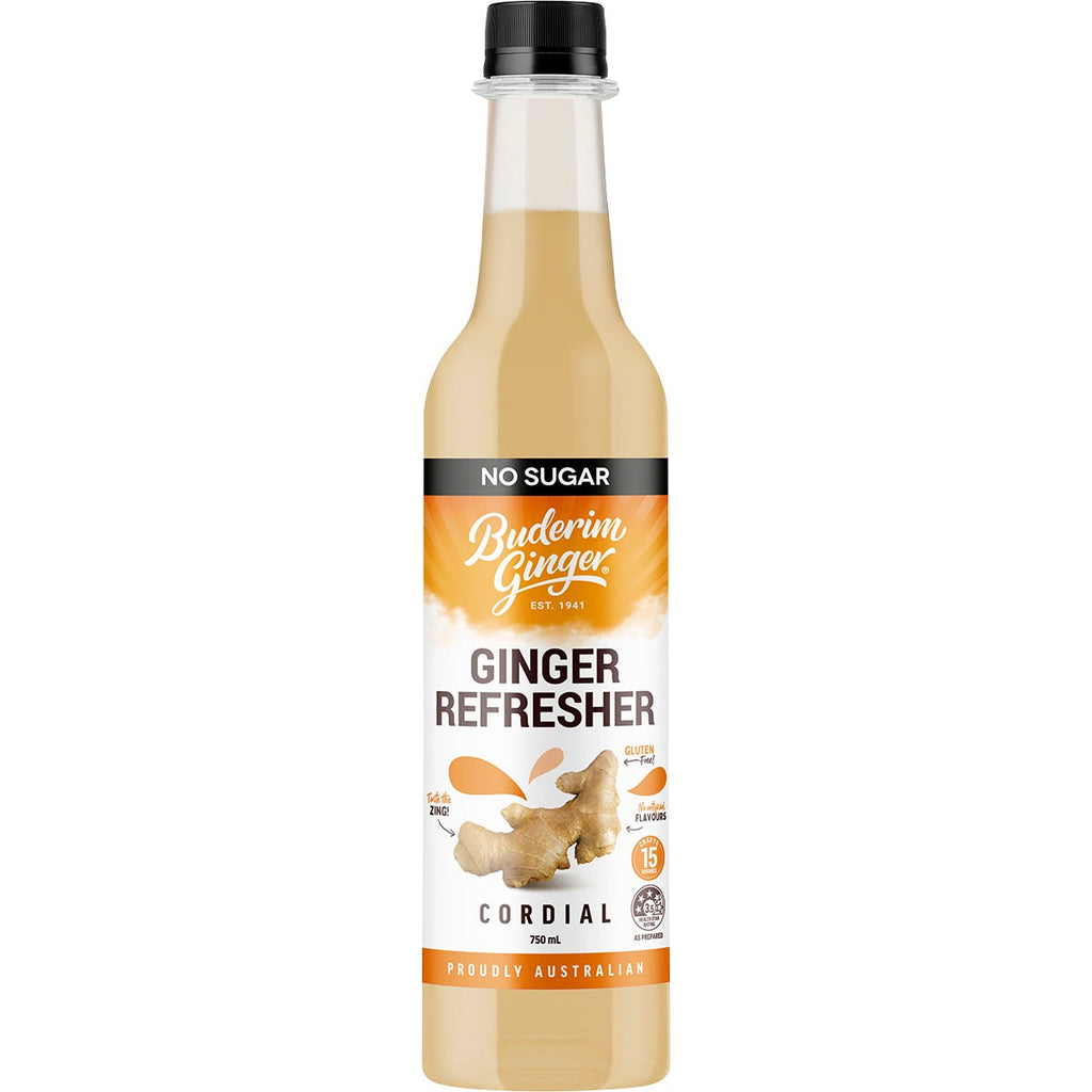 Ginger Refresher No Sugar Cordial 750ml