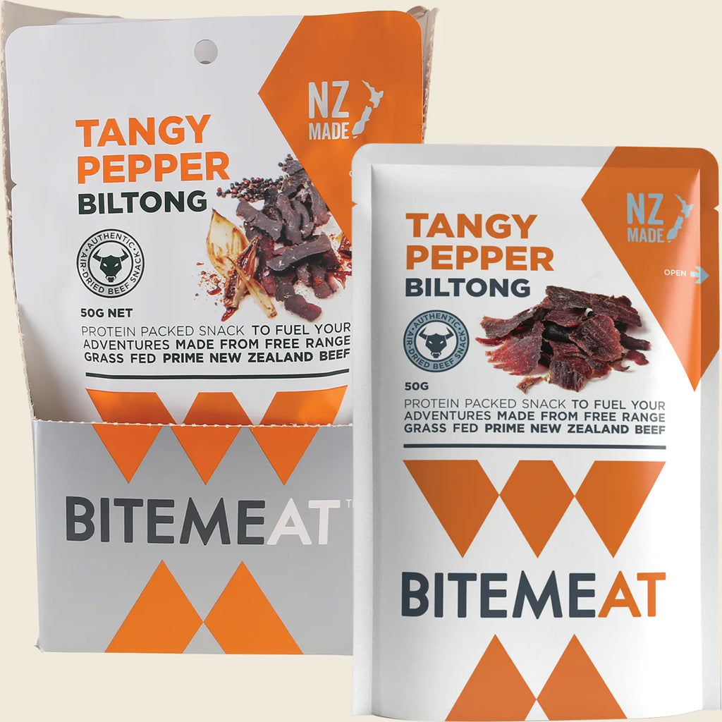 Grass Fed Biltong Tangy Pepper 10x50g