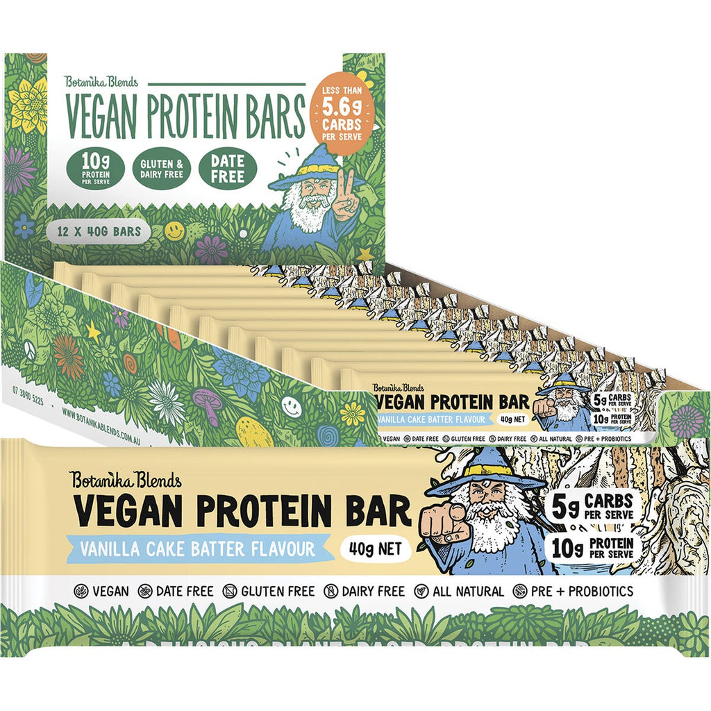 Vegan Protein Bars Vanilla Cake Batter 12x40g