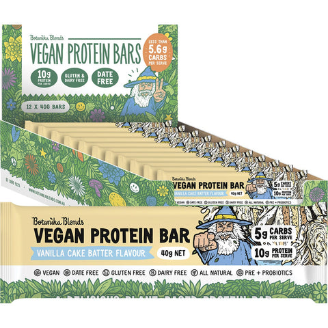 Vegan Protein Bars Vanilla Cake Batter 12x40g