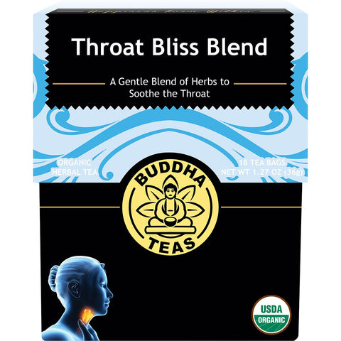 Organic Herbal Tea Bags Throat Bliss Blend 18pk
