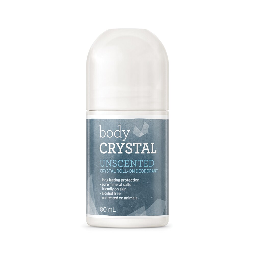 Body Crystal Deodorant Roll On Unscented 80ml