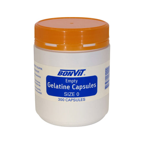 Bonvit Empty Gelatine Capsules Size '0' 300c