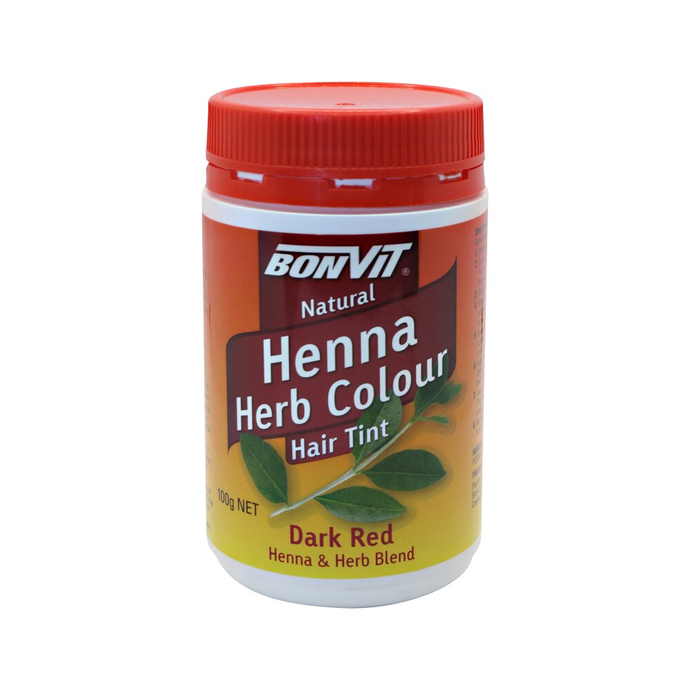 Bonvit Hair Tint Henna Herb Colour Dark Red 100g