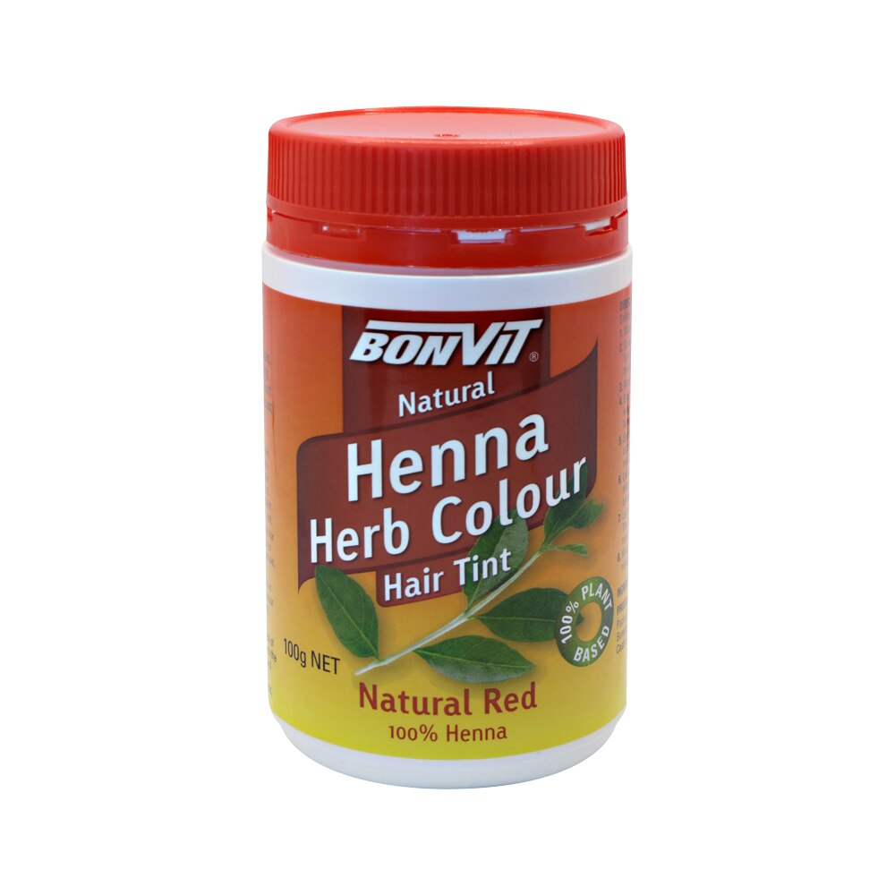 Bonvit Hair Tint Henna Herb Colour Natural Red 100g