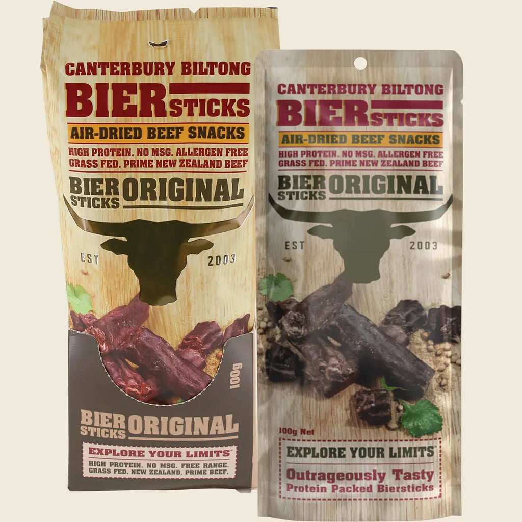 Grass Fed Biersticks (Meat Stick 4pk) Original 10x100g