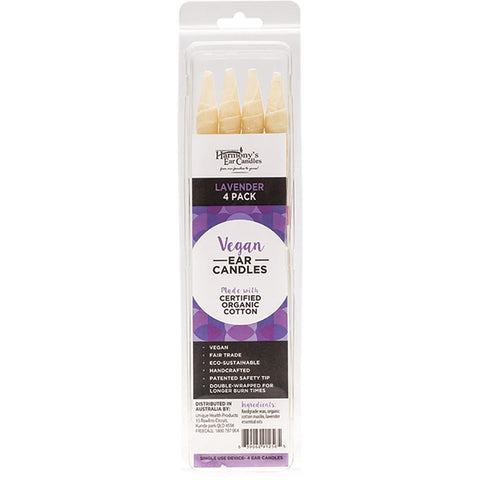Vegan Ear Candles Lavender Scented 4pk