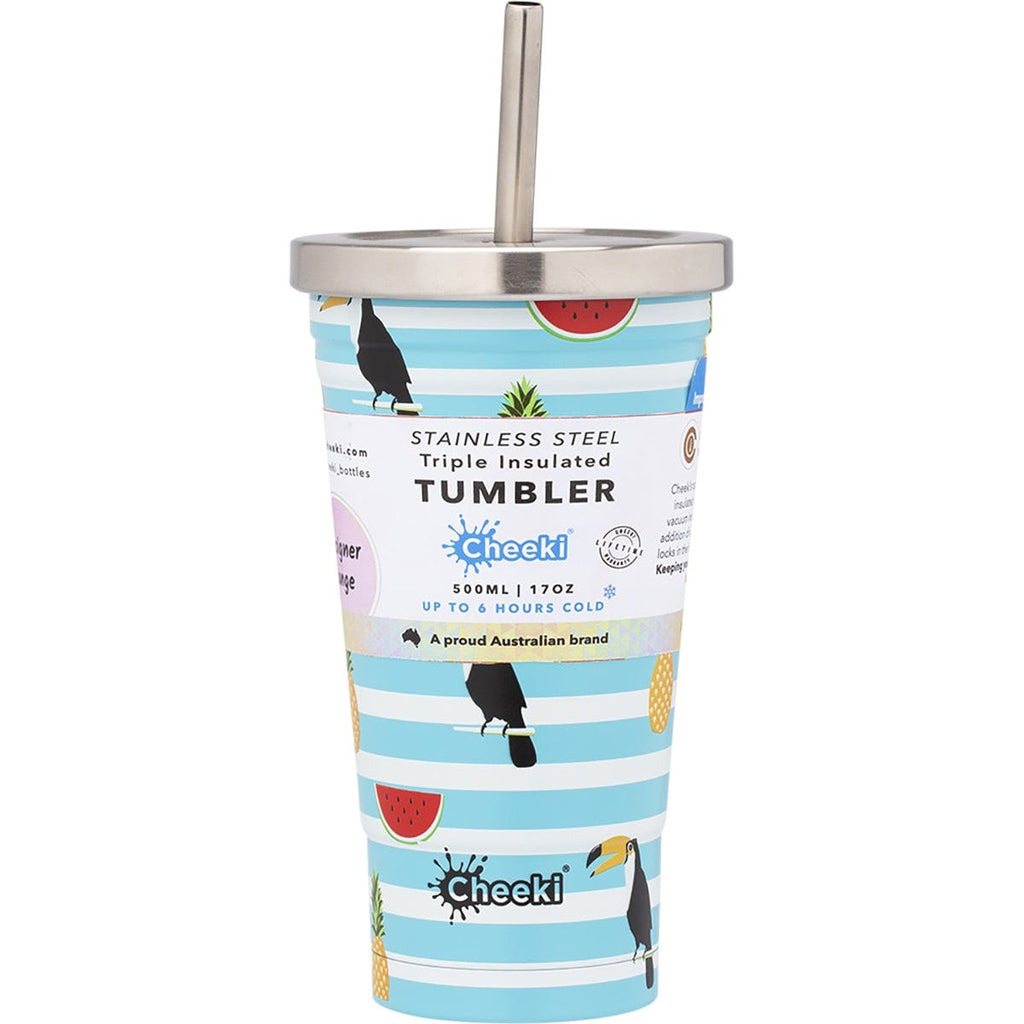 Insulated Tumbler Toucan with S/Steel Straw 500ml