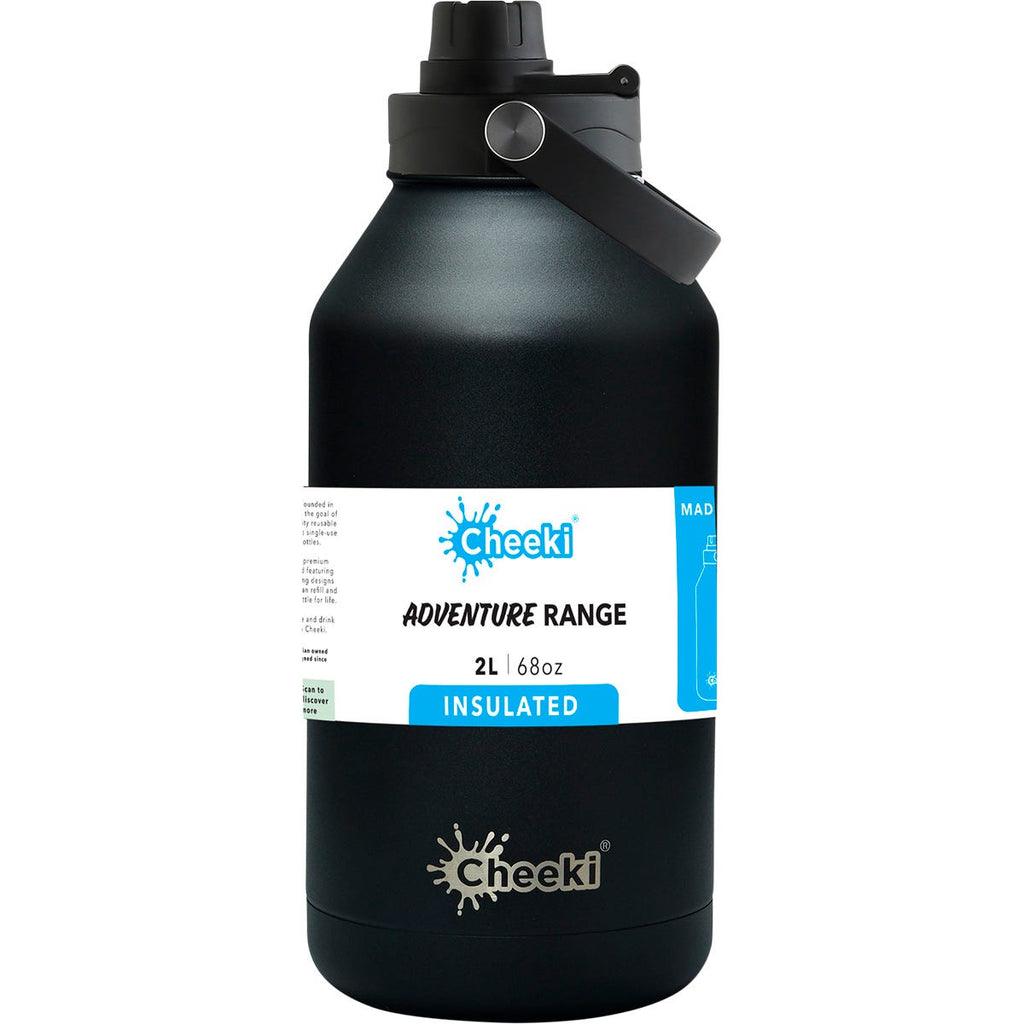 Stainless Steel Bottle Adventure Insulated Black 2L