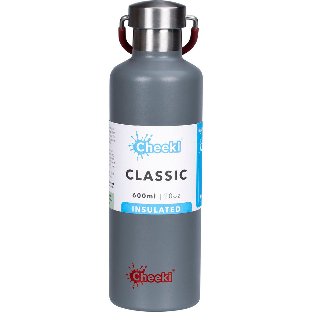 Stainless Steel Bottle Insulated Slate 600ml