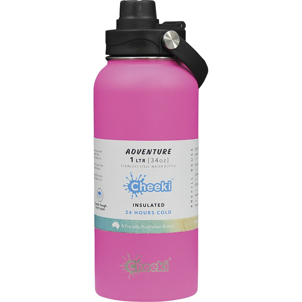 Insulated Adventure Stainless Steel Bottle Magenta 1L