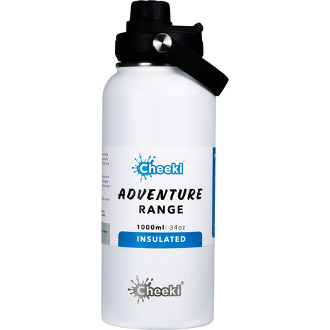 Stainless Steel Bottle Adventure Insulated White 1L