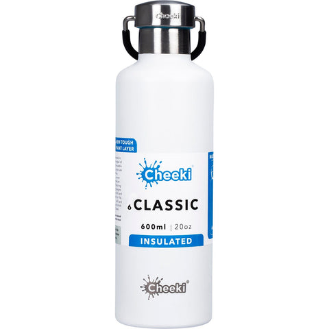 Stainless Steel Bottle Insulated White 600ml