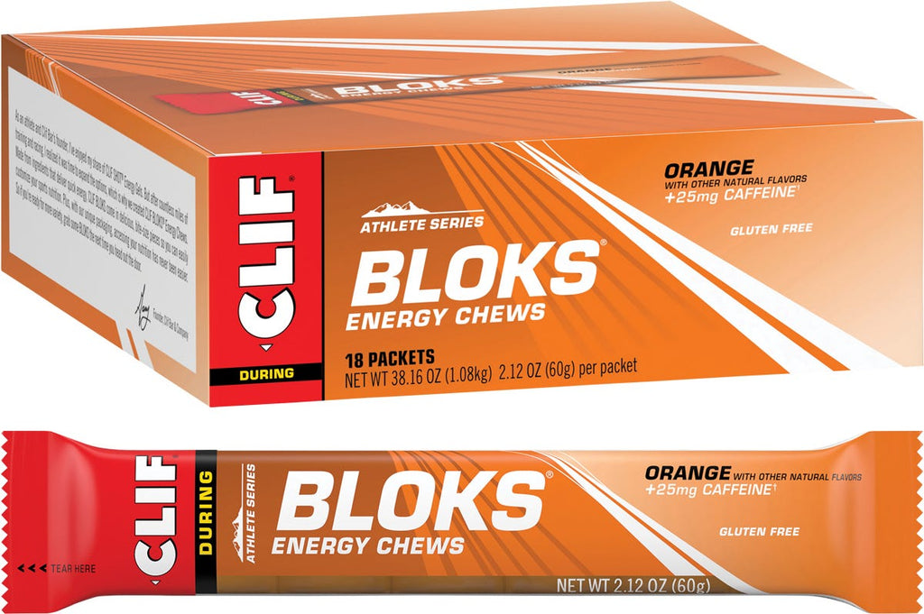 Bloks Energy Chews Orange 25mg Caffeine 18x60g