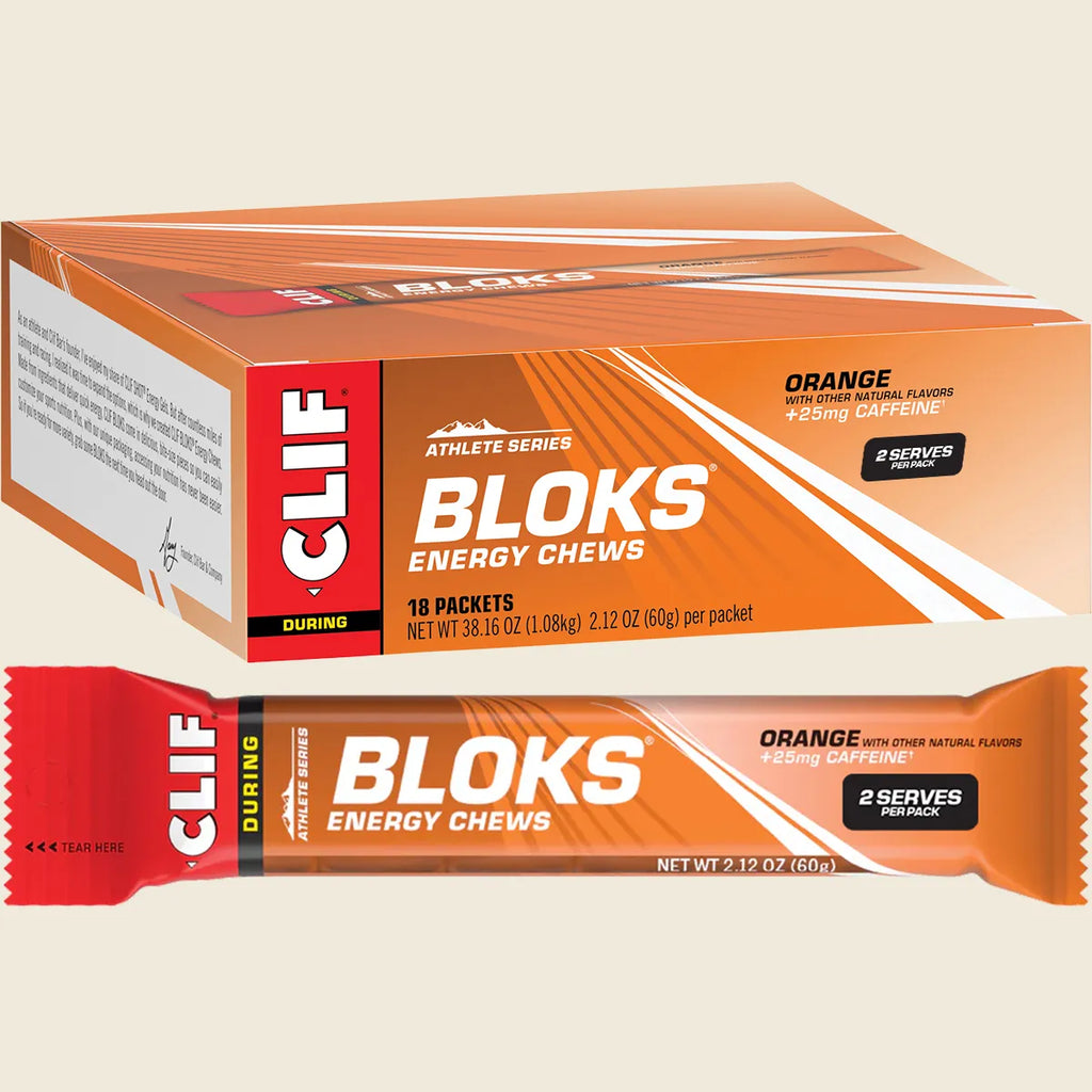 Bloks Energy Chews Orange 25mg Caffeine 18x60g