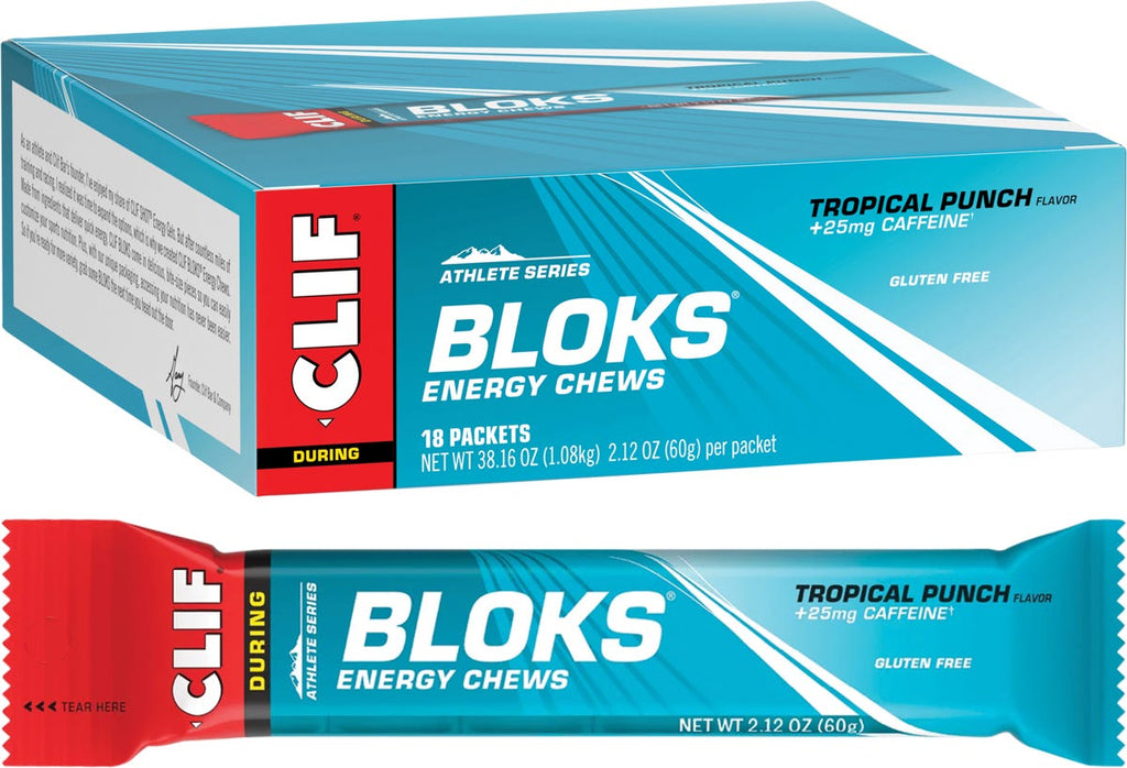 Bloks Energy Chews Tropical Punch 25mg Caffeine 18x60g