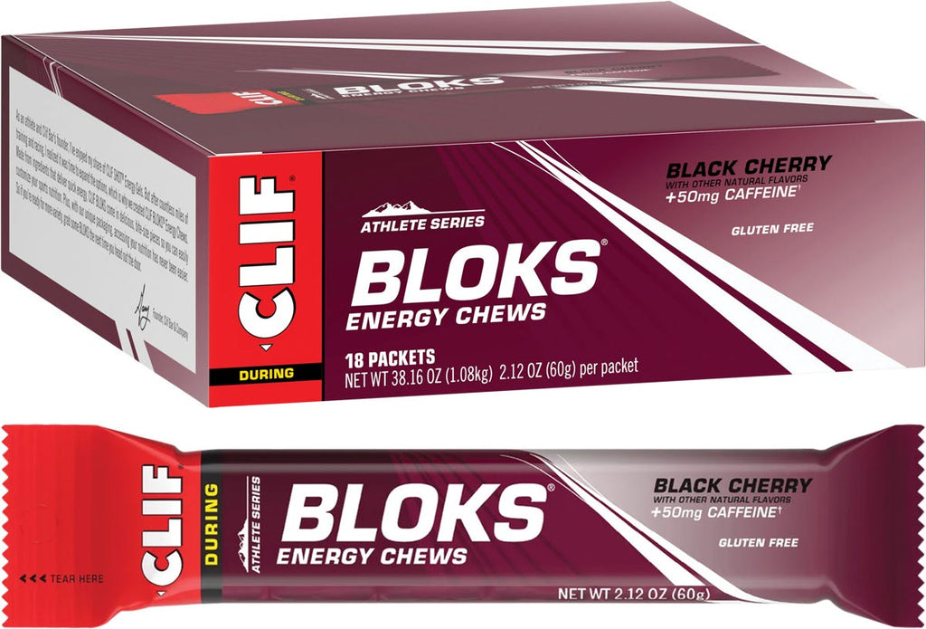Bloks Energy Chews Black Cherry 50mg Caffeine 18x60g