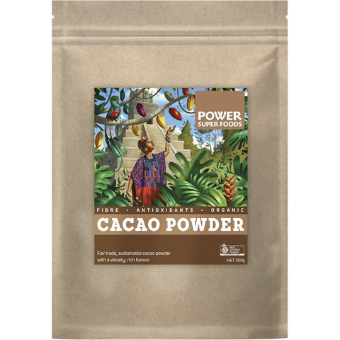 Cacao Powder Kraft Bag Certified Organic 250g