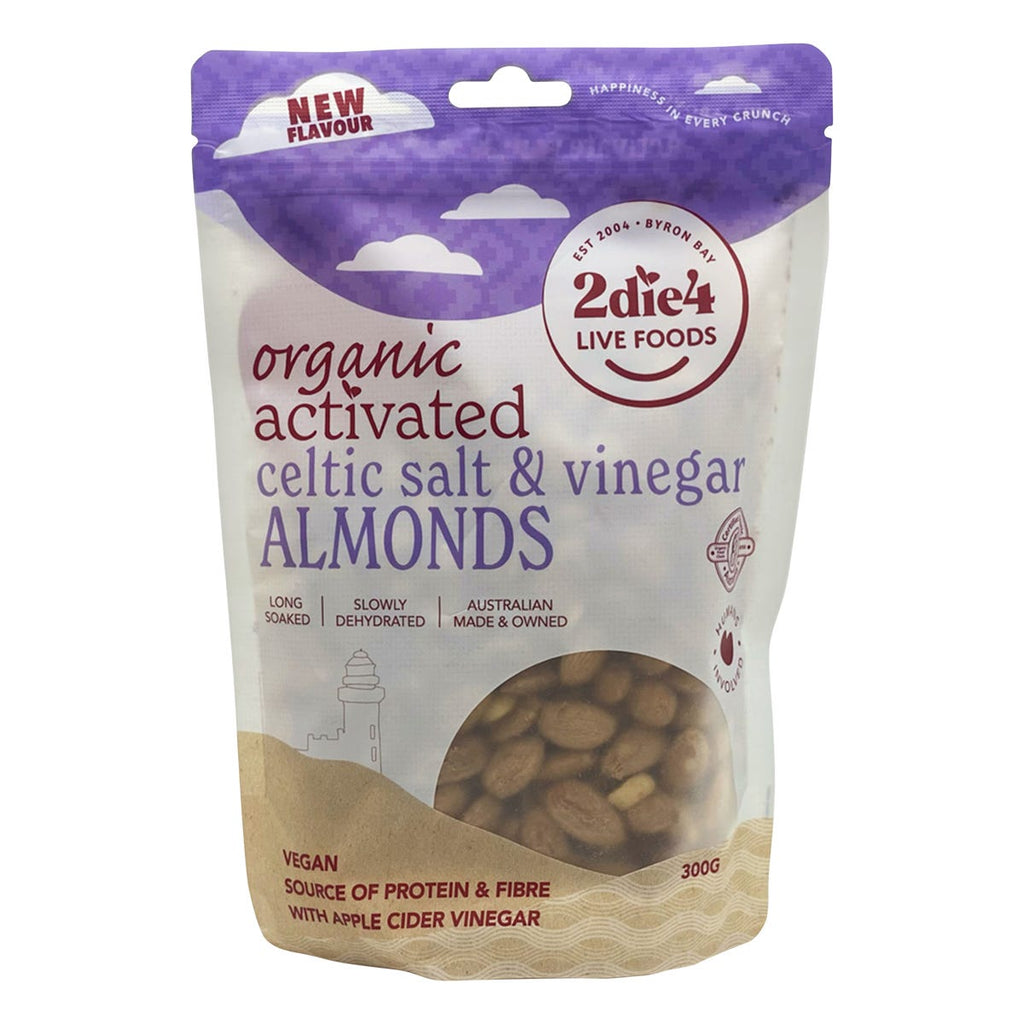 Organic Activated Celtic Salt & Vinegar Almonds 300g