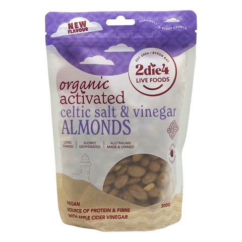 Organic Activated Celtic Salt & Vinegar Almonds 300g