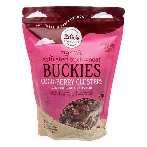 Organic Activated Buckies Coco-Berry Clusters 400g