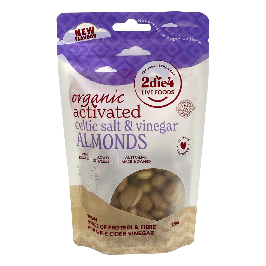 Organic Activated Celtic Salt & Vinegar Almonds 120g