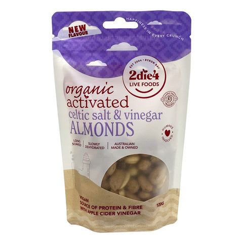 Organic Activated Celtic Salt & Vinegar Almonds 120g