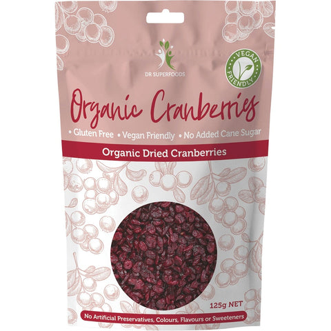 Dried Cranberries Organic 125g