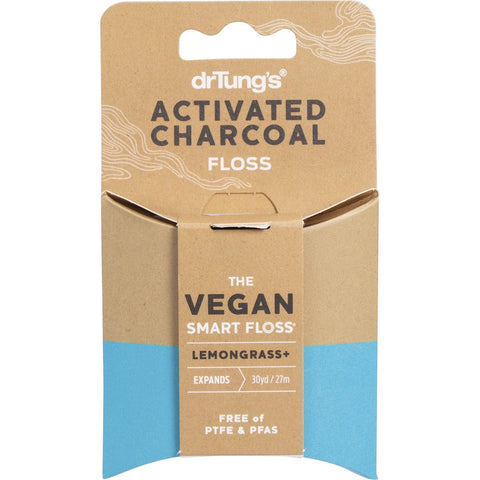 Smart Vegan Dental Floss Activated Charcoal Lemongrass 27m