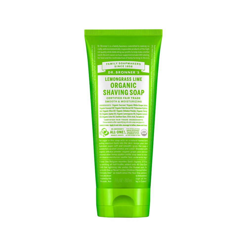 Dr. Bronner's Organic Shaving Soap Lemongrass Lime 207ml