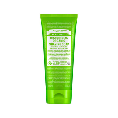 Dr. Bronner's Organic Shaving Soap Lemongrass Lime 207ml