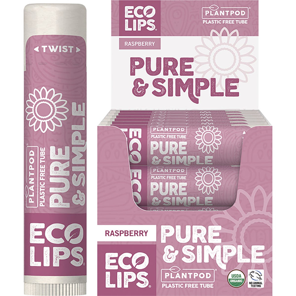 Lip Balm Display Pure & Simple Raspberry 24x4.25g