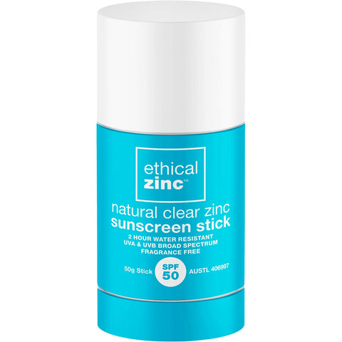 Natural Clear Zinc Sunscreen Stick SPF 50 50g
