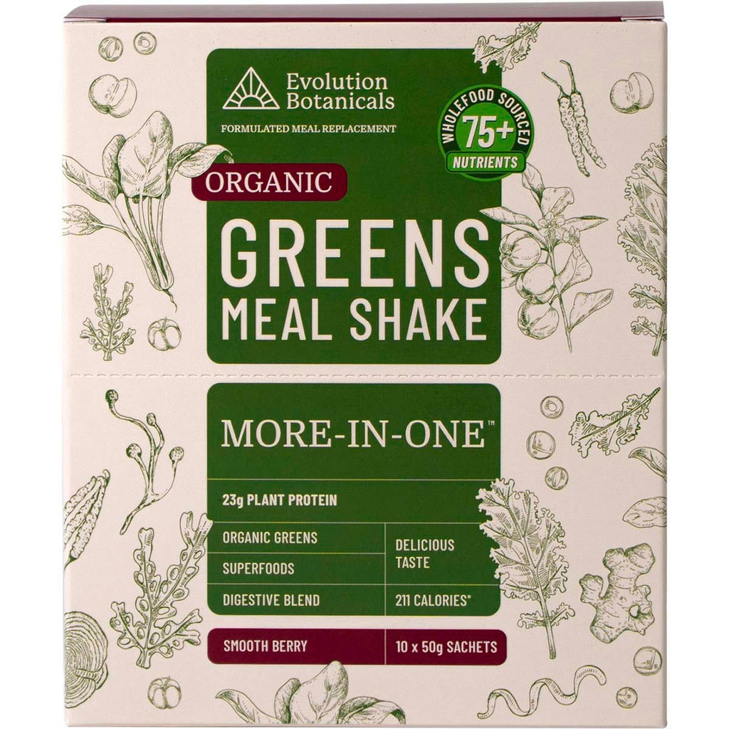 Organic Greens Meal Shake Smooth Berry 10x50g
