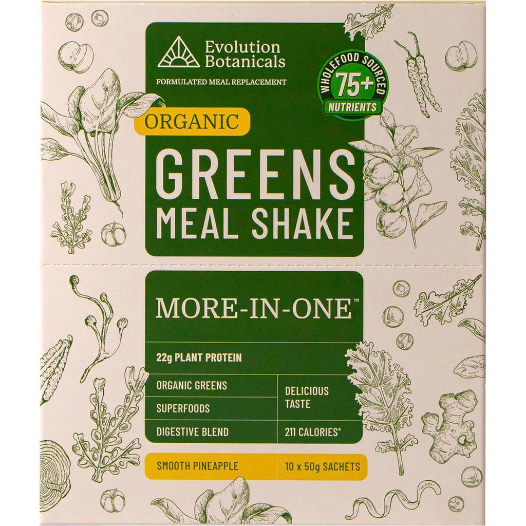 Organic Greens Meal Shake Smooth Pineapple 10x50g